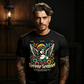 SERENE SENTINEL Floral Angel Butterfly Crown Oversized Streetwear T-Shirt | Project Hood 151 - Project Hood