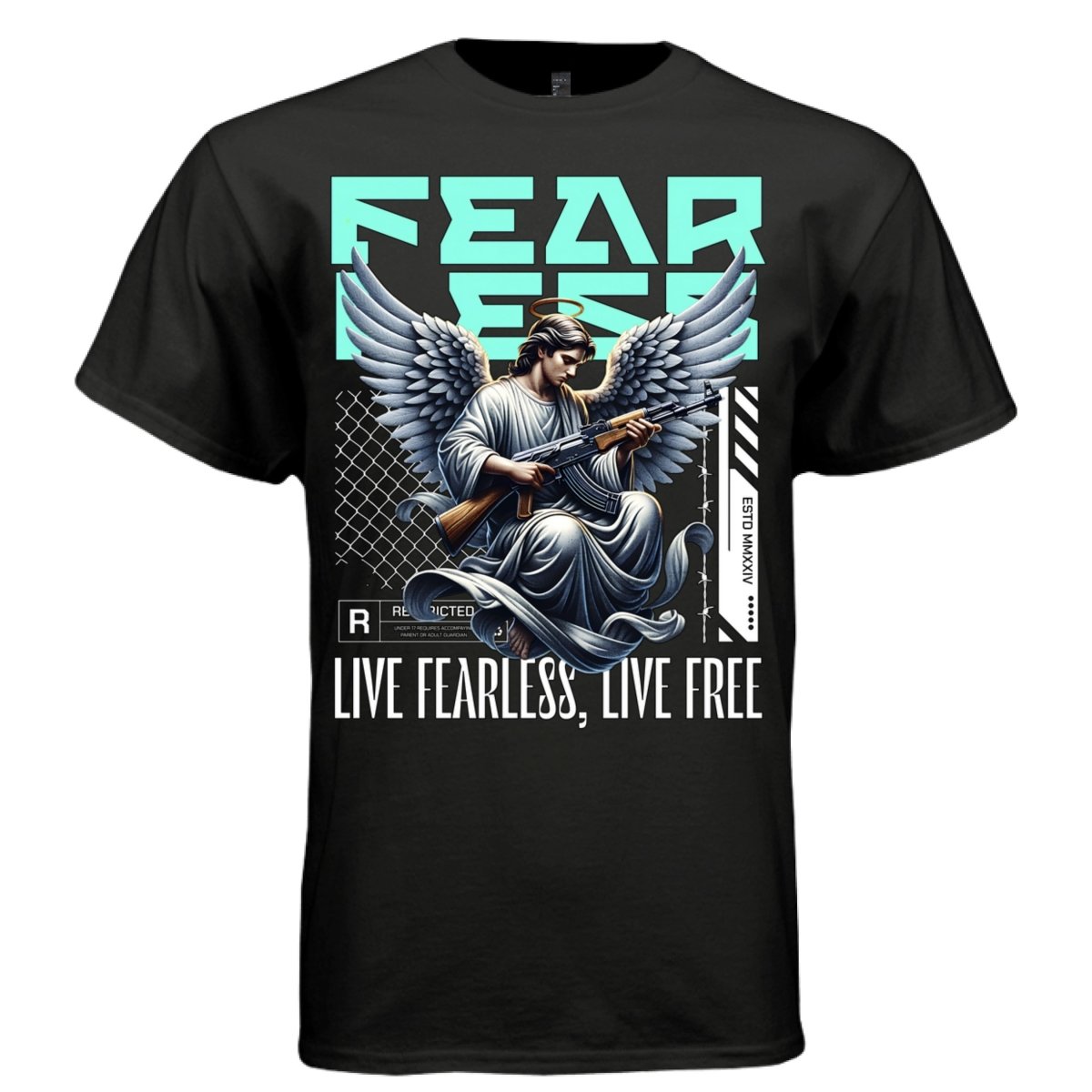 SILENT VIGIL Graveyard Guardian Skull Angel Ravens Oversized Streetwear T-Shirt | Project Hood 94 - Project Hood