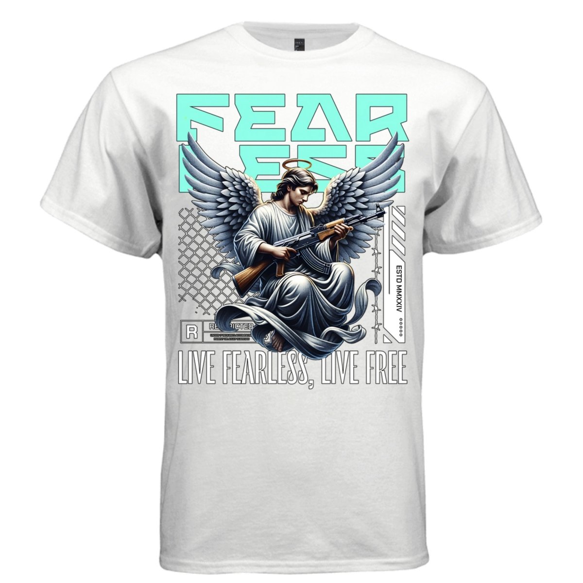 SILENT VIGIL Graveyard Guardian Skull Angel Ravens Oversized Streetwear T-Shirt | Project Hood 94 - Project Hood