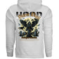 SILENT VIGIL Skeleton Angel Graveyard Moon Oversized Hoodie | Project Hood 95 - Project Hood