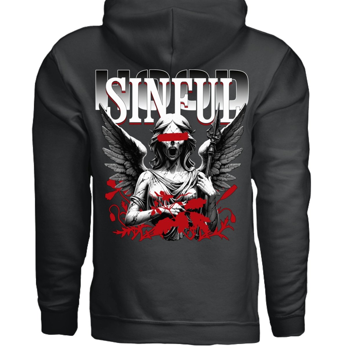 SINFUL Marble Angel Graphic Oversized Hoodie | Project Hood 186 - Project Hood