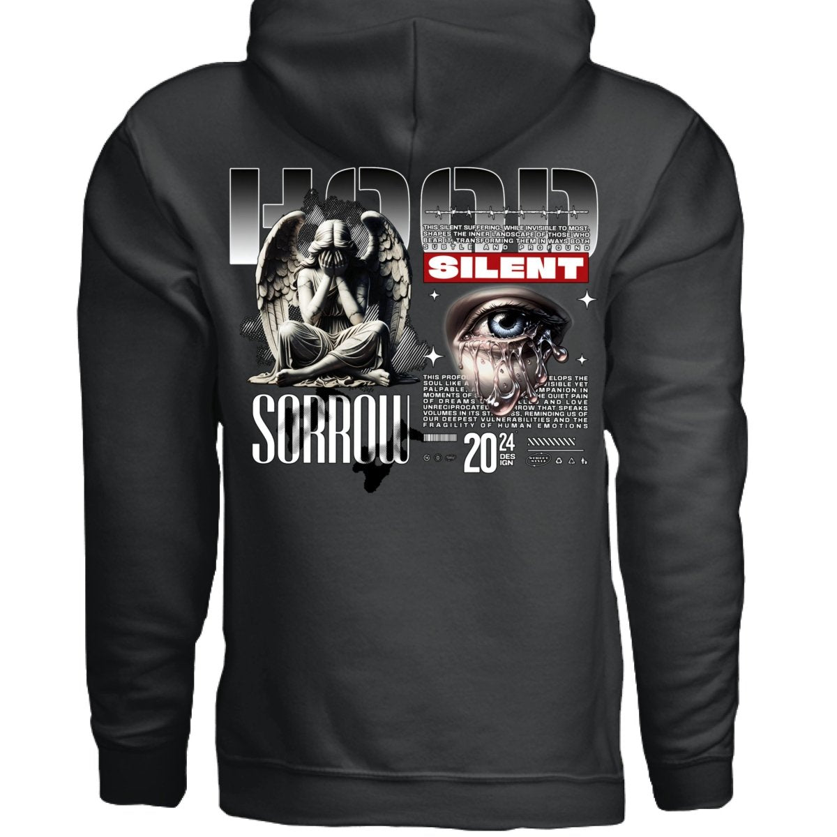 SORROW Weeping Angel Crying Eye Silent Oversized Hoodie | Project Hood 128 - Project Hood