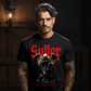SUFFER Dark Gold Angel Black Drip Kintsugi Oversized Streetwear T-Shirt | Project Hood 174 - Project Hood