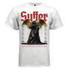 SUFFER Dark Gold Angel Black Drip Kintsugi Oversized Streetwear T-Shirt | Project Hood 174 - Project Hood