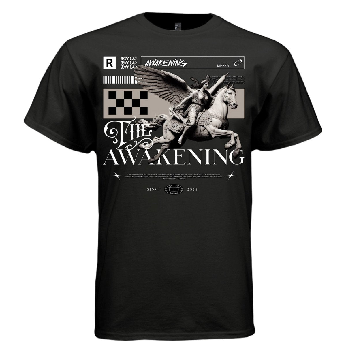 THE AWAKENING Pegasus Angel Graphic T-Shirt | Dark Mythology Streetwear | Rise of Legend | Project Hood | 49 - Project Hood