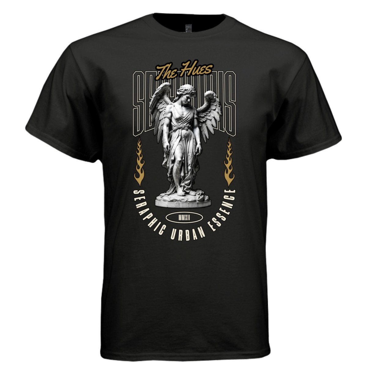 The Hues Seraphius Angel Graphic T-Shirt | Gothic Streetwear | Seraphic Urban Essence | Project Hood 23 - Project Hood