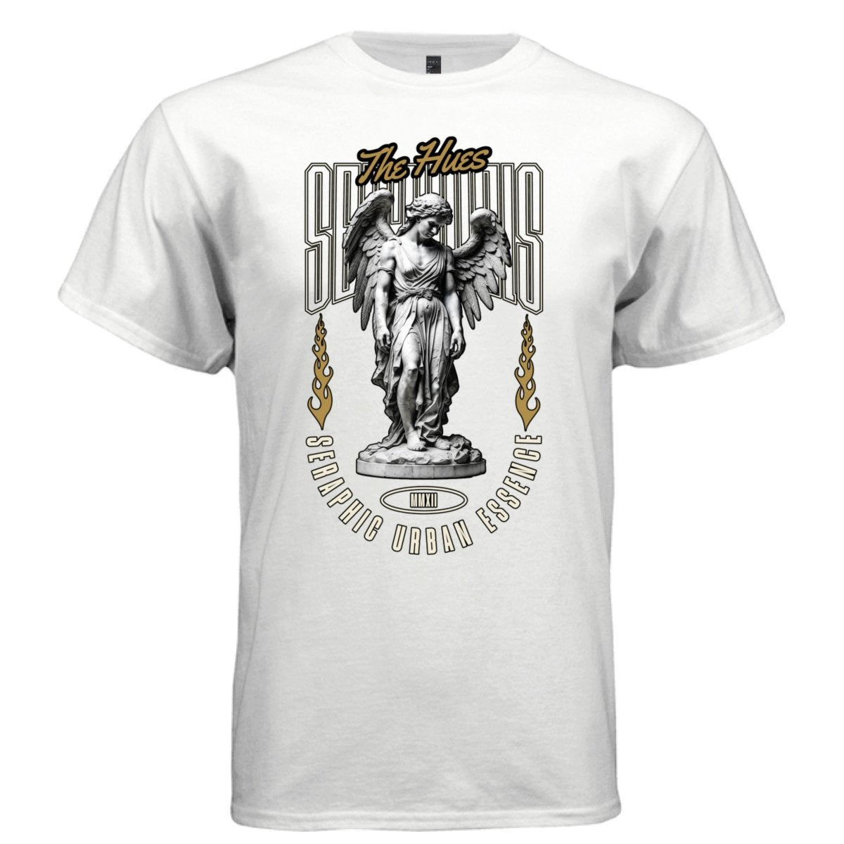 The Hues Seraphius Angel Graphic T-Shirt | Gothic Streetwear | Seraphic Urban Essence | Project Hood 23 - Project Hood