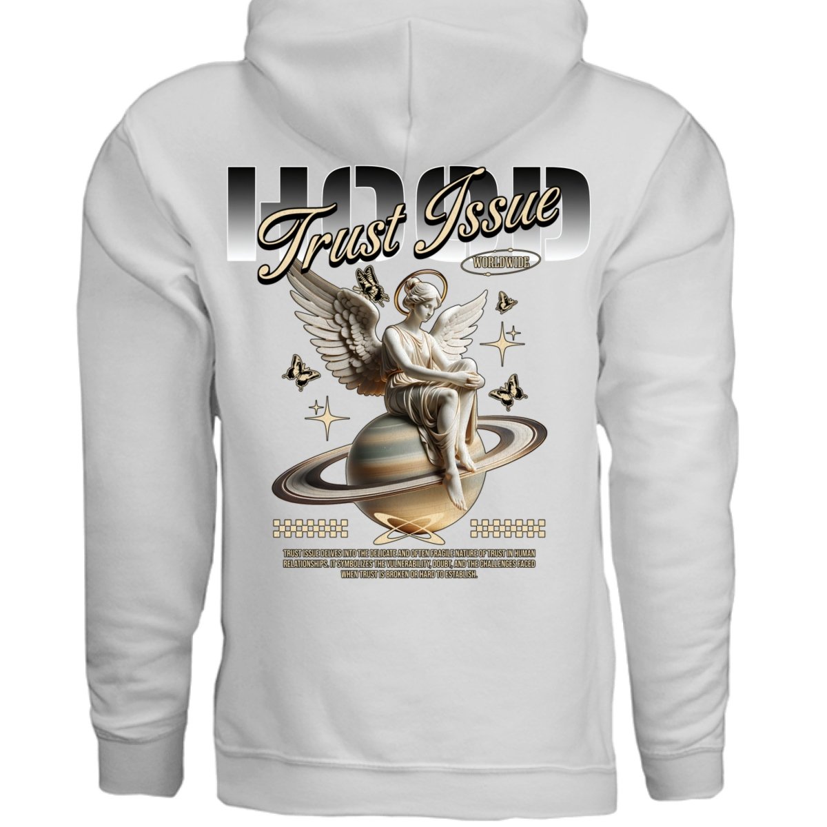 TRUST ISSUE Marble Angel Saturn Butterfly Oversized Hoodie | Project Hood 120 - Project Hood