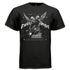 Twin Angel Urban Style Graphic T-Shirt | Gothic Calligraphy Streetwear | Duality and Unity | Project Hood 39 - Project Hood