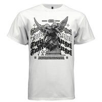 Twin Angel Urban Style Graphic T-Shirt | Gothic Calligraphy Streetwear | Duality and Unity | Project Hood 39 - Project Hood