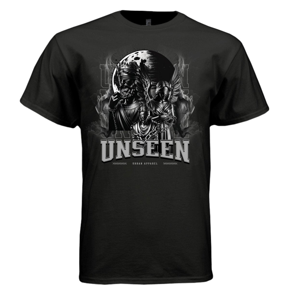 UNSEEN Blind Justice Angel Graphic T-Shirt | Dark Fantasy Streetwear | Power Corrupts | Project Hood | 56 - Project Hood
