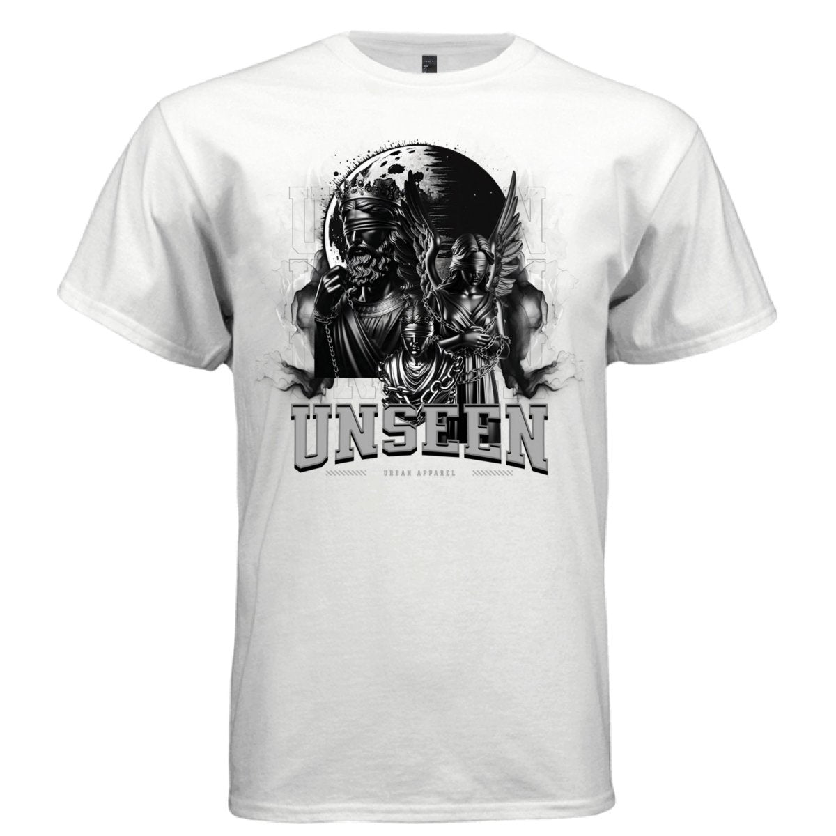 UNSEEN Blind Justice Angel Graphic T-Shirt | Dark Fantasy Streetwear | Power Corrupts | Project Hood | 56 - Project Hood