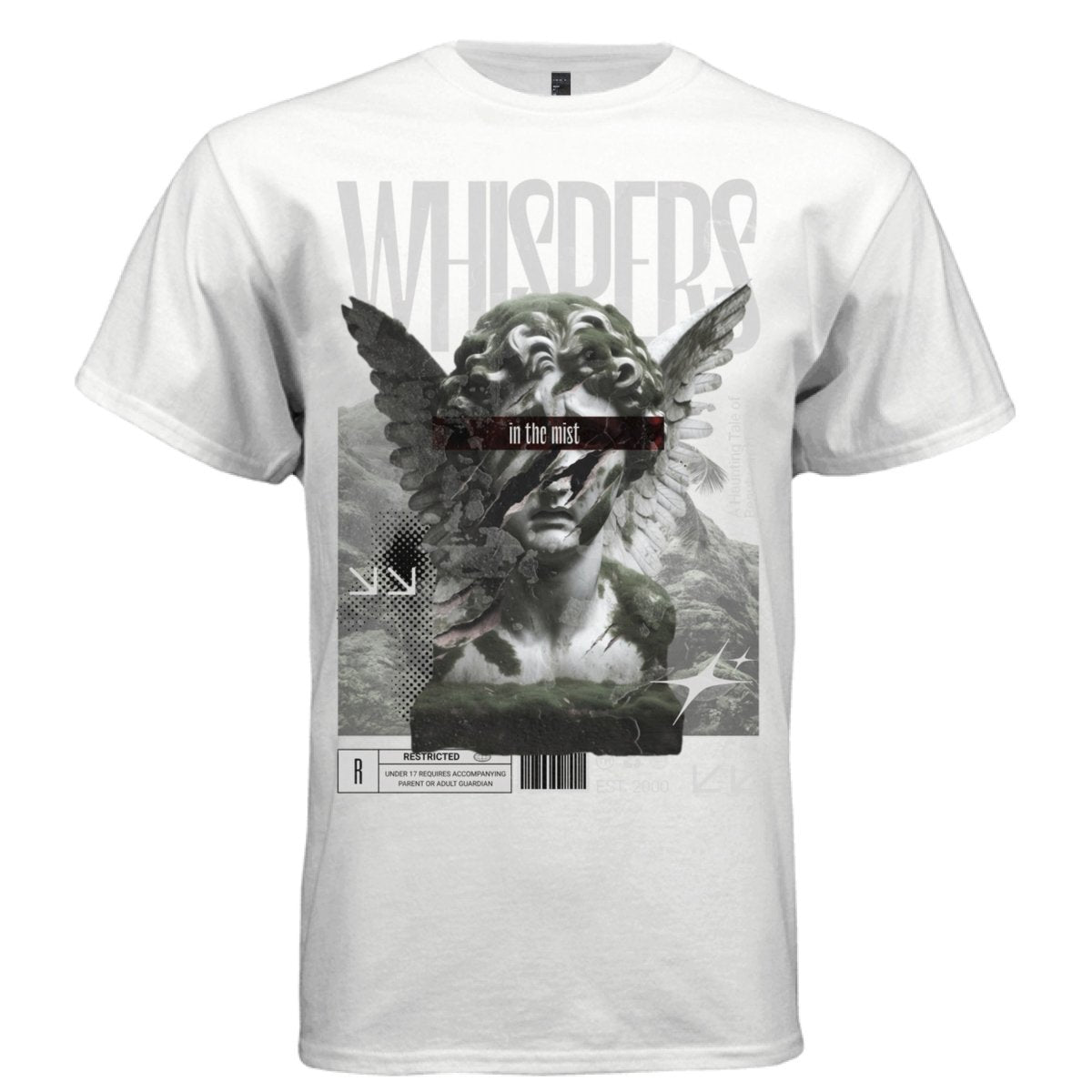 WHISPERS IN THE MIST Stone Angel Decay Oversized Streetwear T-Shirt | Project Hood [126] - Project Hood