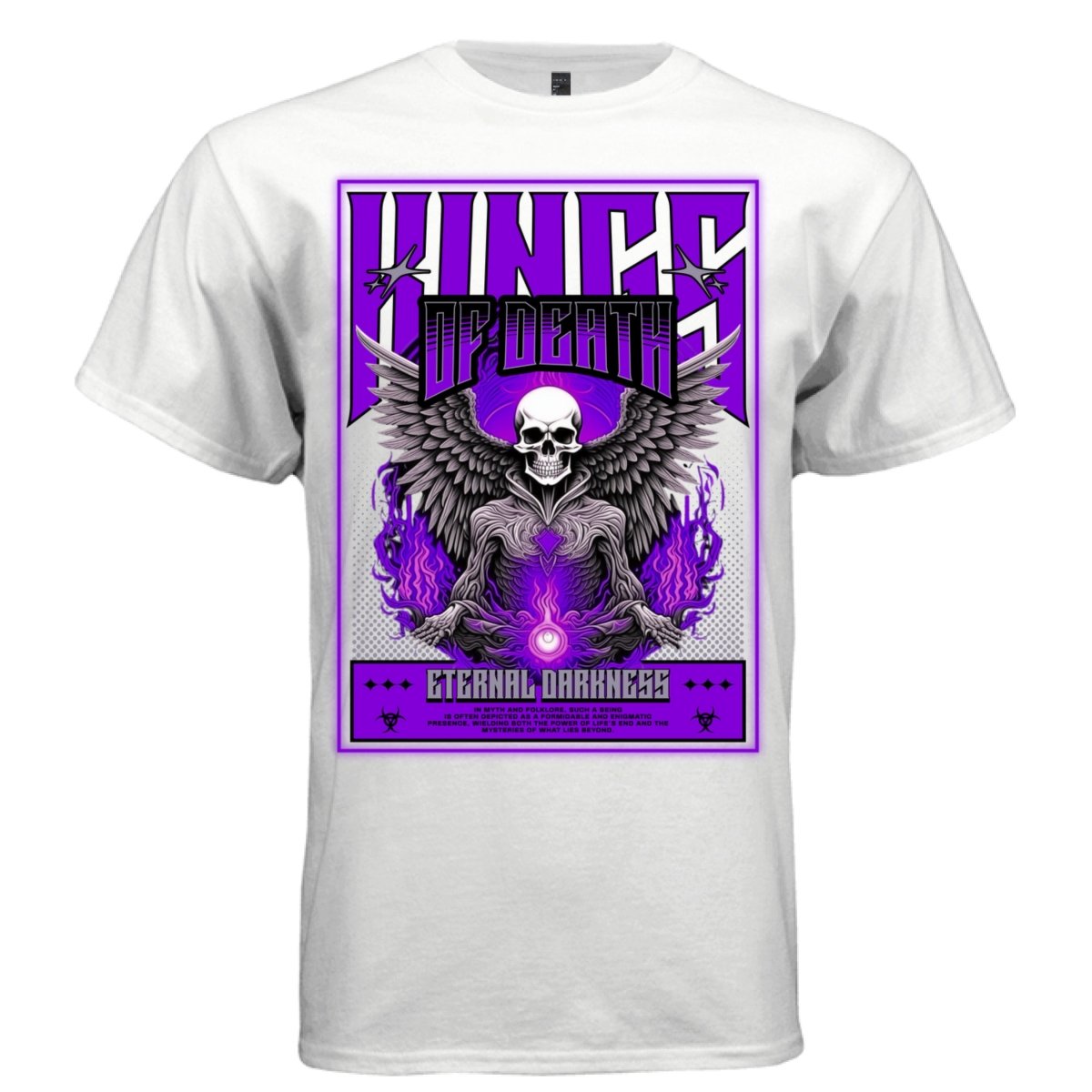 WINGS OF DEATH Graphic T-Shirt | Neon Purple Goth Streetwear | Eternal Darkness | Project Hood | 43 - Project Hood